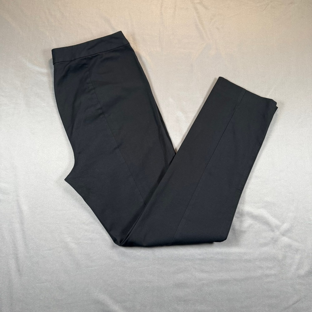 Gallia Moda Dress Pants Womens 8 Black Stretch‎ Seam Detail Slim Office Trousers - Picture 10 of 13